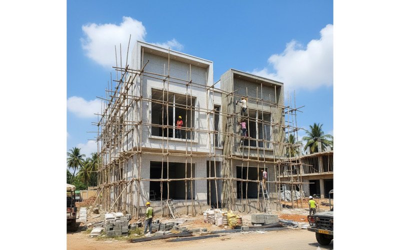 Premium Duplex House Construction Completed with Modern Elevation